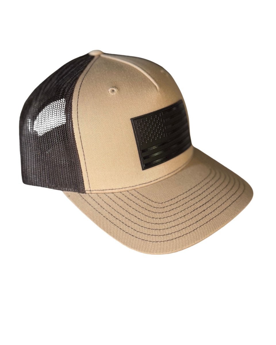 Blacked Out American Flag Snapback Hat