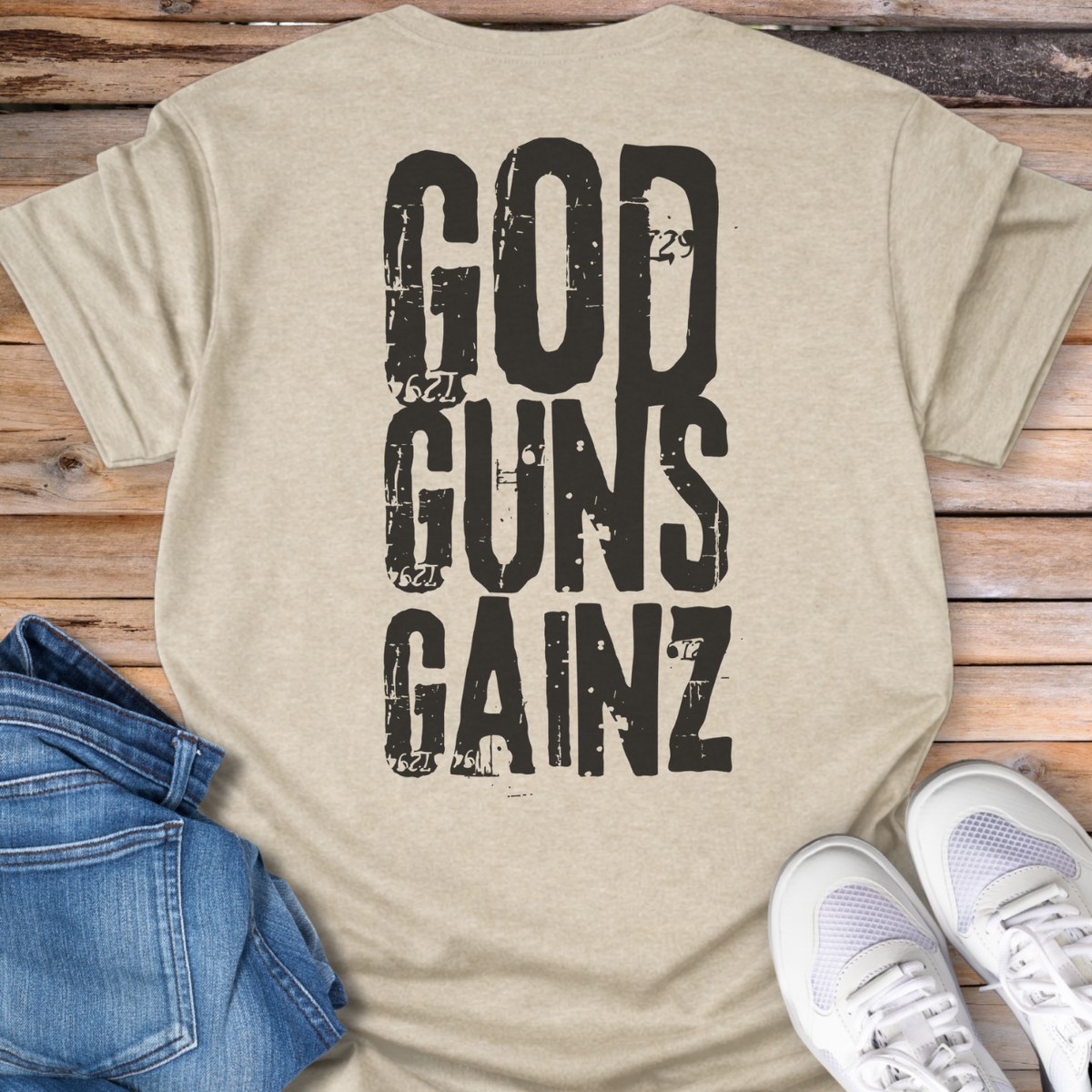 God Guns Gainz T-Shirt