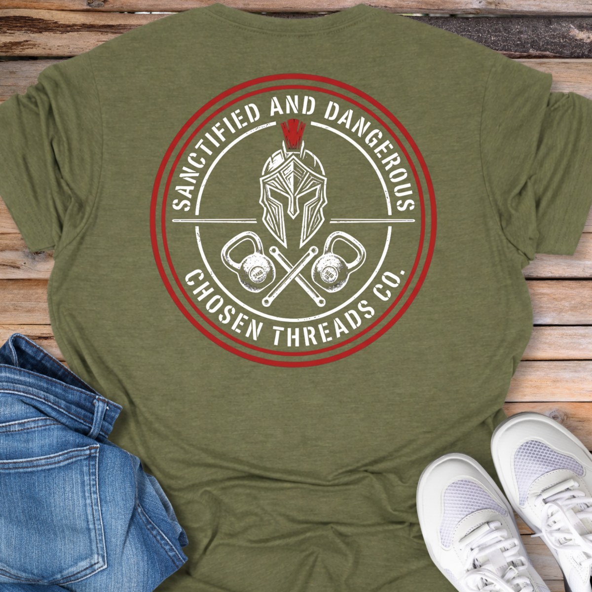 Sanctified & Dangerous Spartan T-Shirt