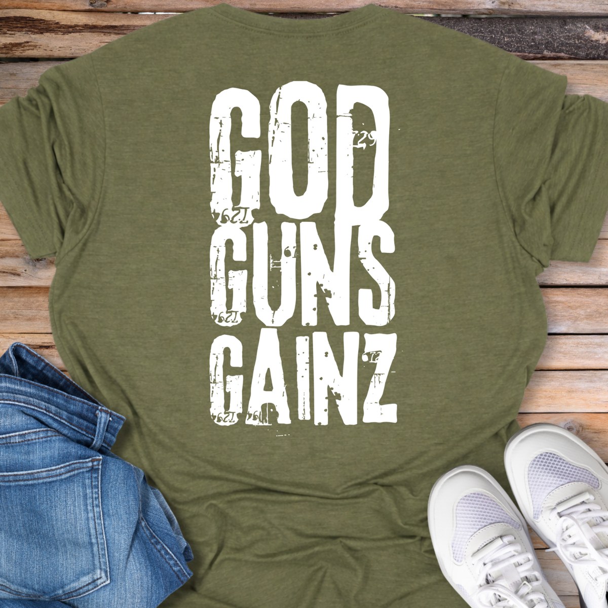 God Guns Gainz T-Shirt