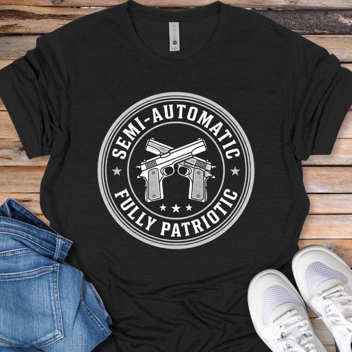 Semi-Automatic, Fully Patriotic T-Shirt