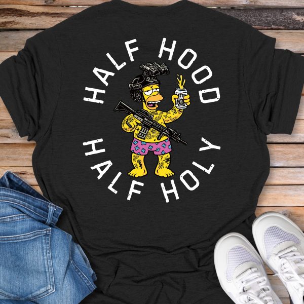 Half Hood Half Holy Simpson T-Shirt