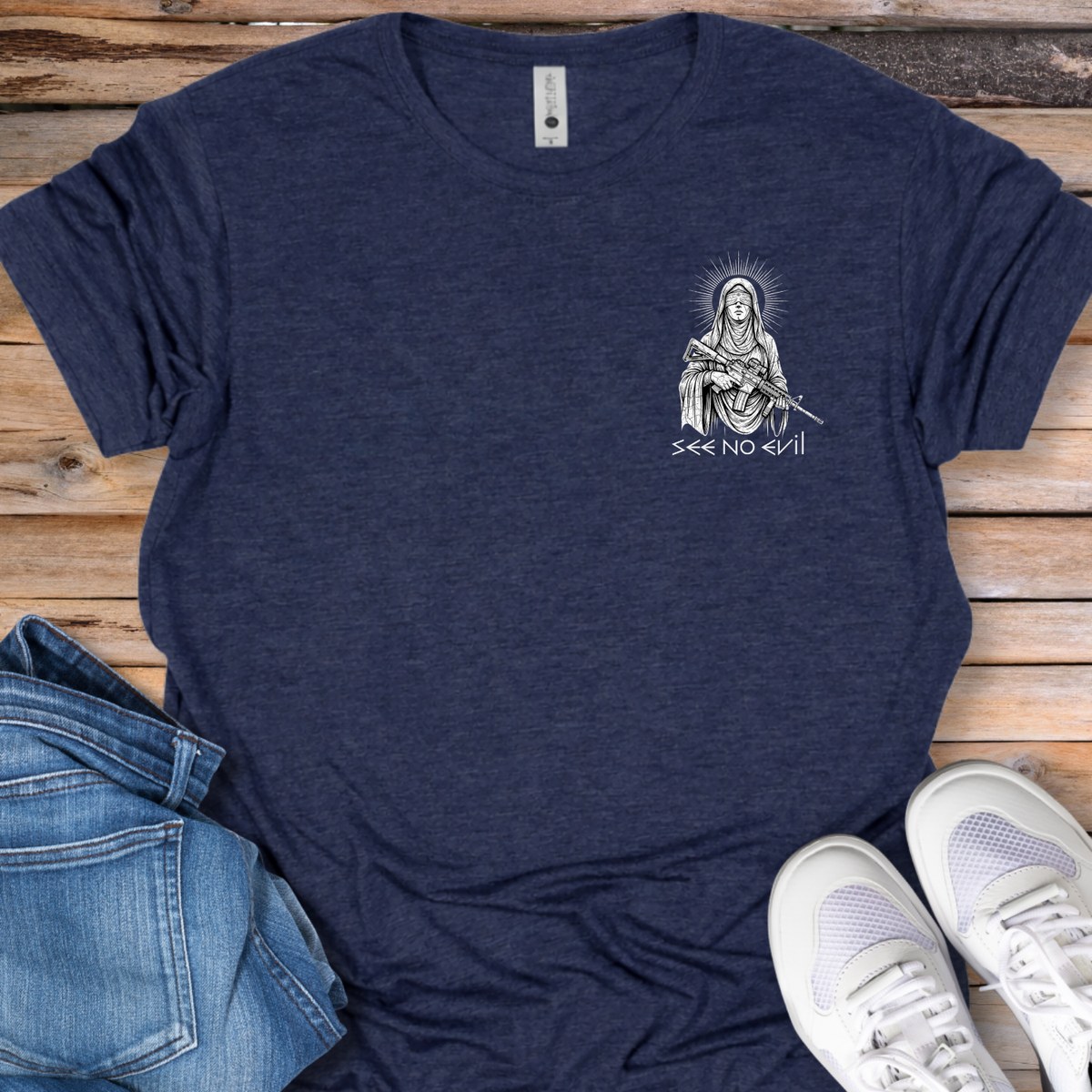 See No Evil Lady Justice T-Shirt