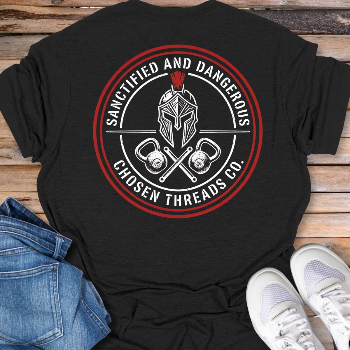 Sanctified & Dangerous Spartan T-Shirt