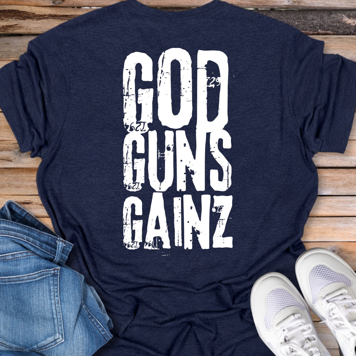 God Guns Gainz T-Shirt