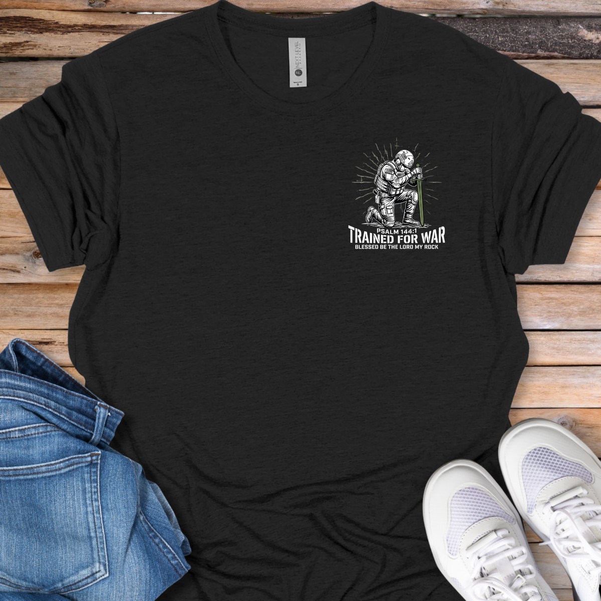 Trained for War Psalm 144:1 T-Shirt