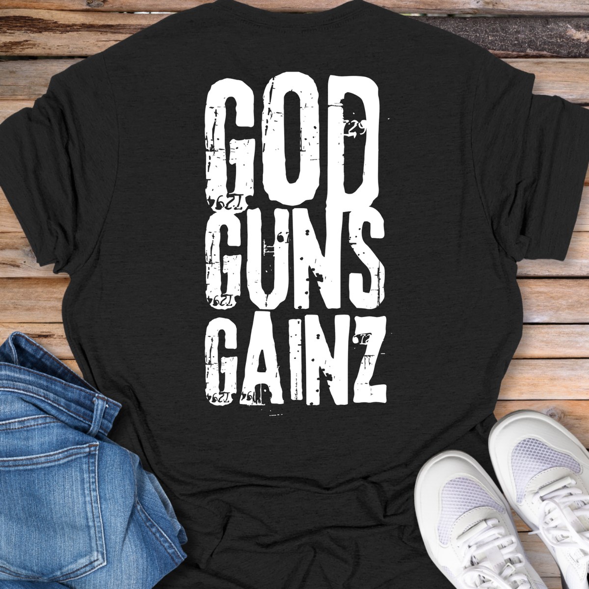 God Guns Gainz T-Shirt