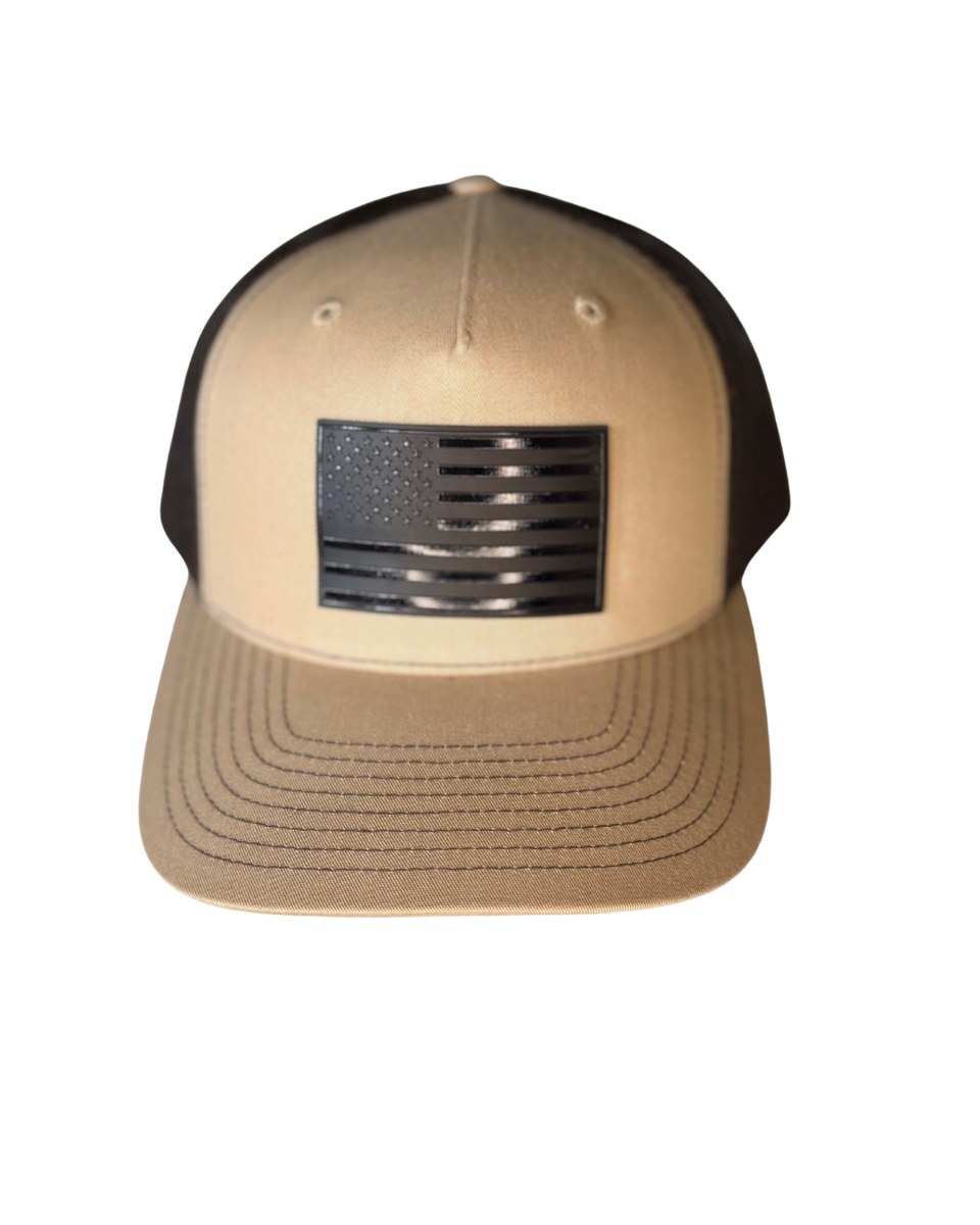 Blacked Out American Flag Snapback Hat