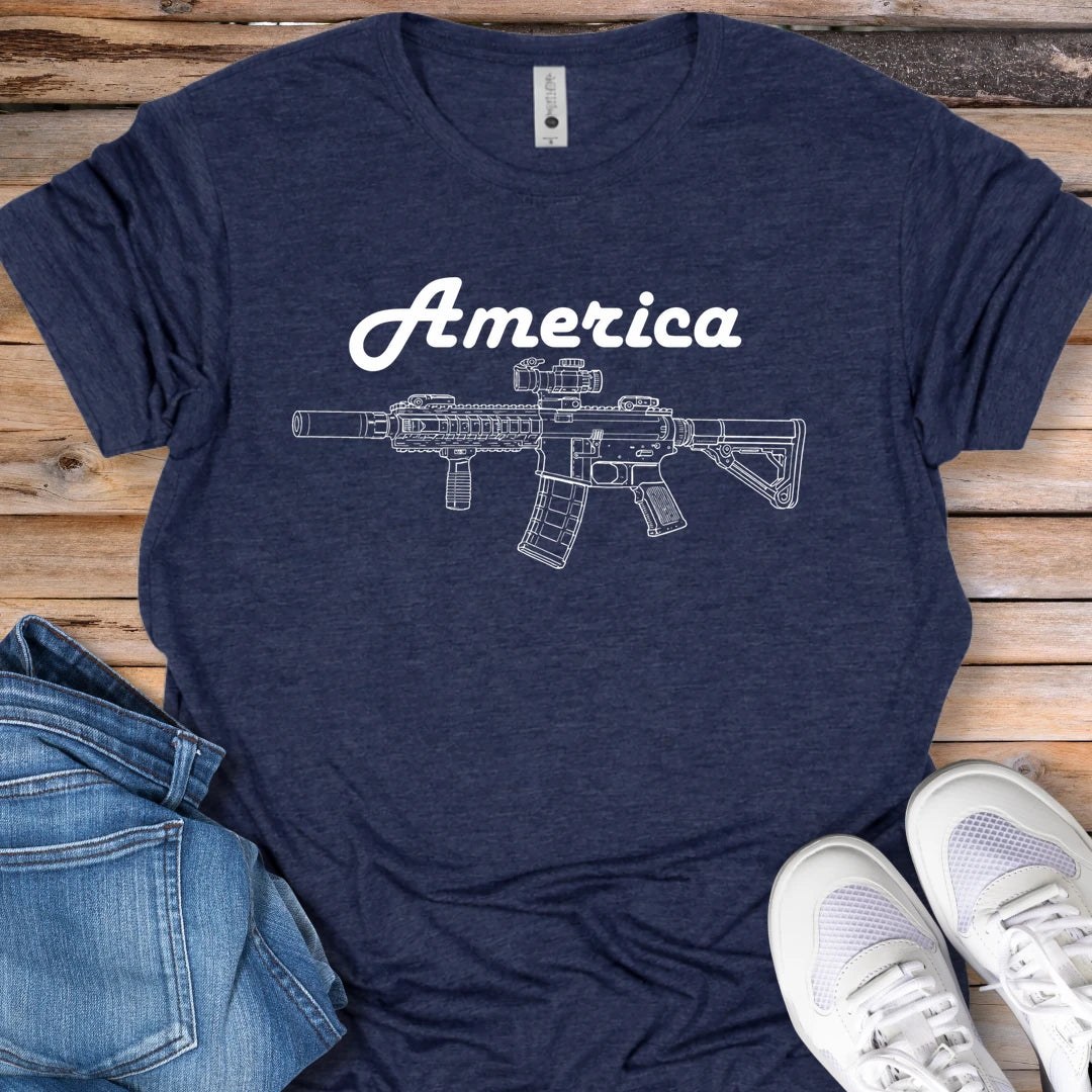 America Rifle Graphic T-Shirt