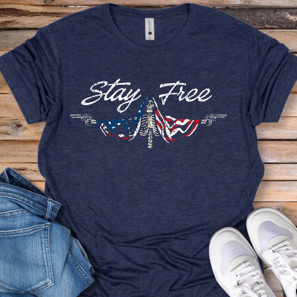 Stay Free Skeleton T-Shirt