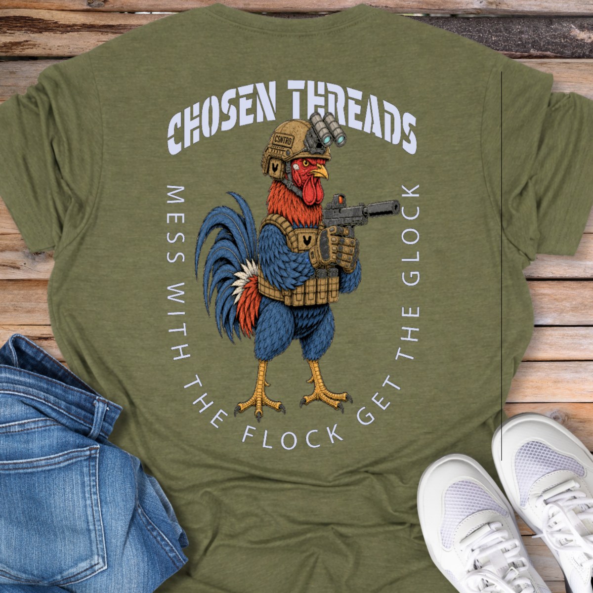 Mess With The Flock, Get The Glock T-Shirt