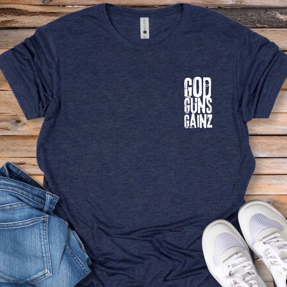 God Guns Gainz T-Shirt