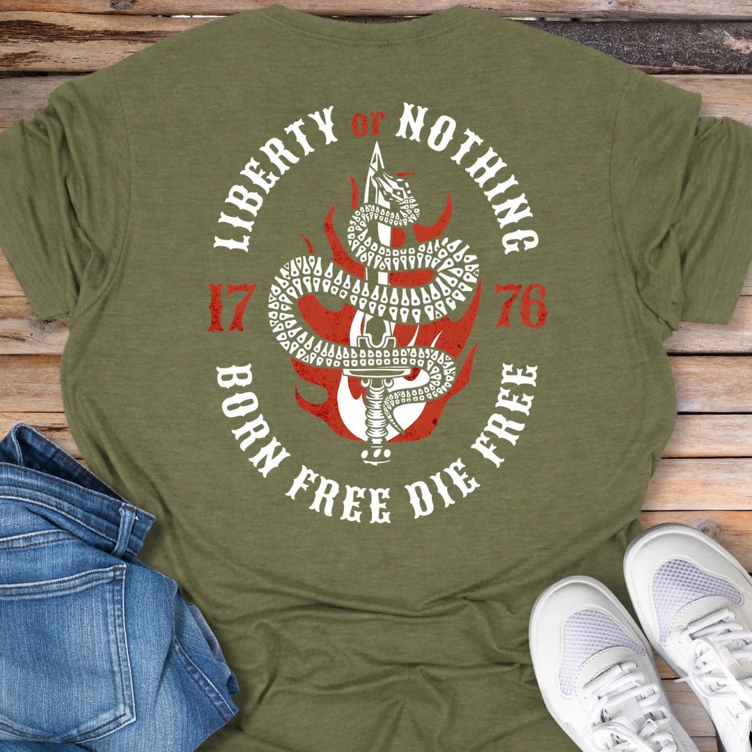 Liberty or Nothing Snake Graphic T-Shirt