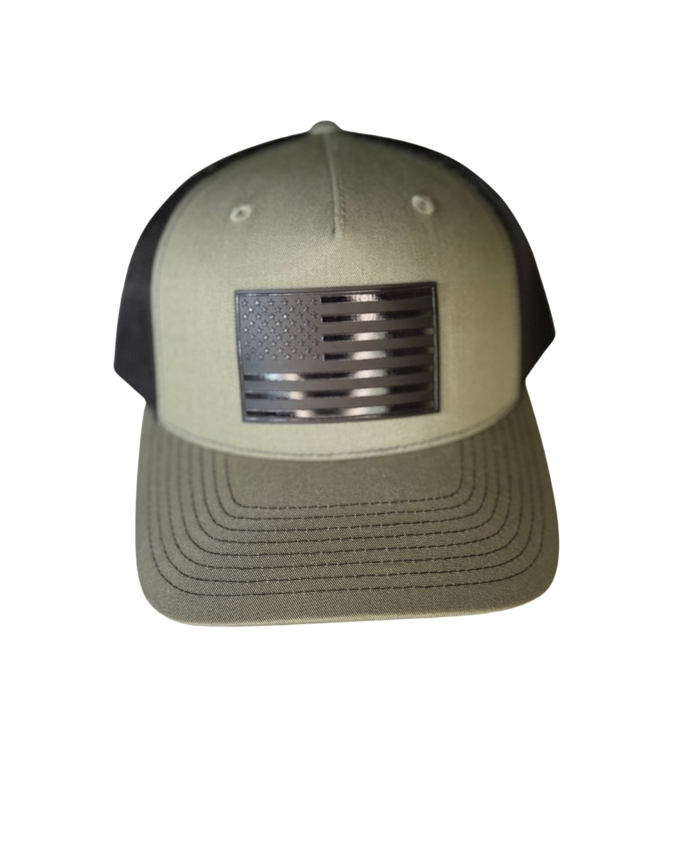 Blacked Out American Flag Snapback Hat