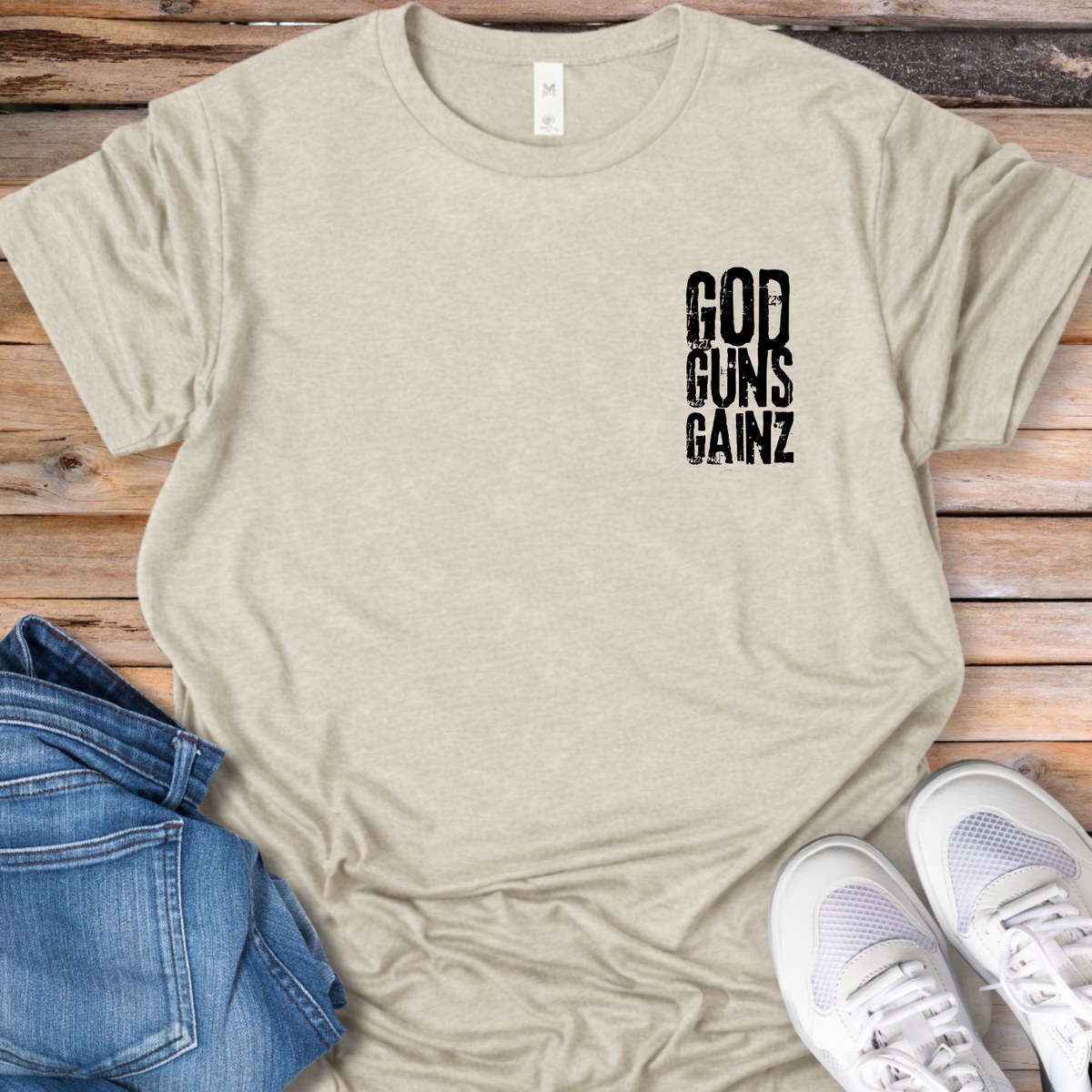 God Guns Gainz T-Shirt