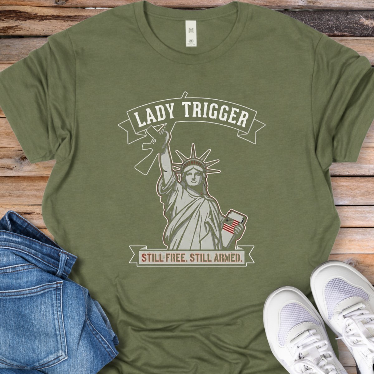 Lady Trigger Statue of Liberty Tee