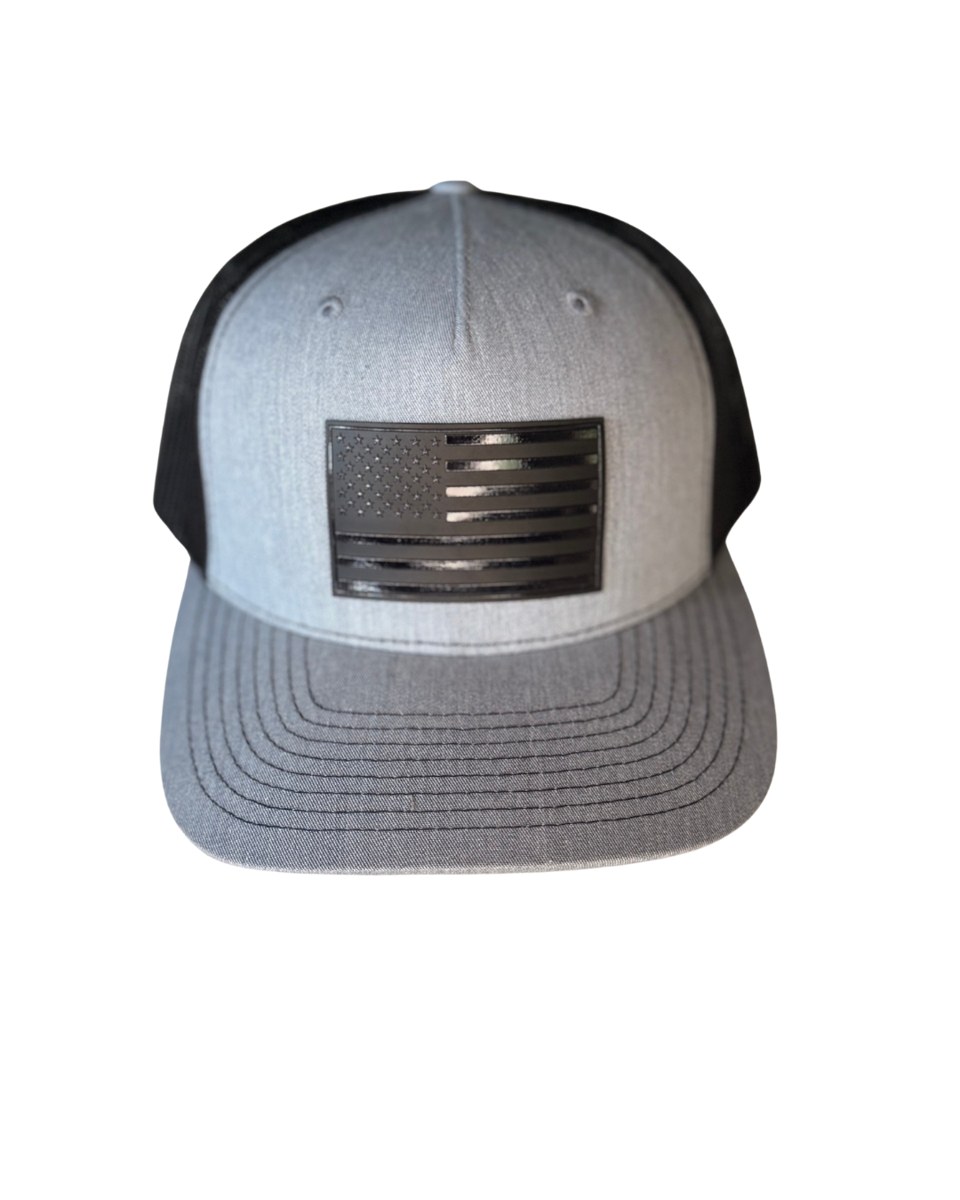 Blacked Out American Flag Snapback Hat